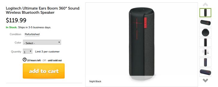 Fotografía - [Alerta Trato] Get The Explosive Sounding Reformado UE Boom Altavoz Bluetooth 360 por sólo $ 120 De Woot
